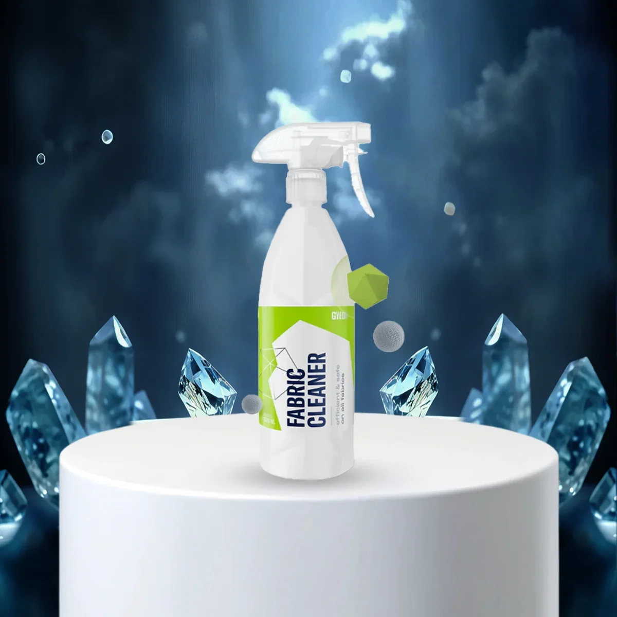 Gyeon Q2M Fabric Cleaner 1000ml bottle on a black background